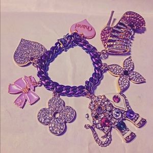 Jumbo Cuban link charm bracelet